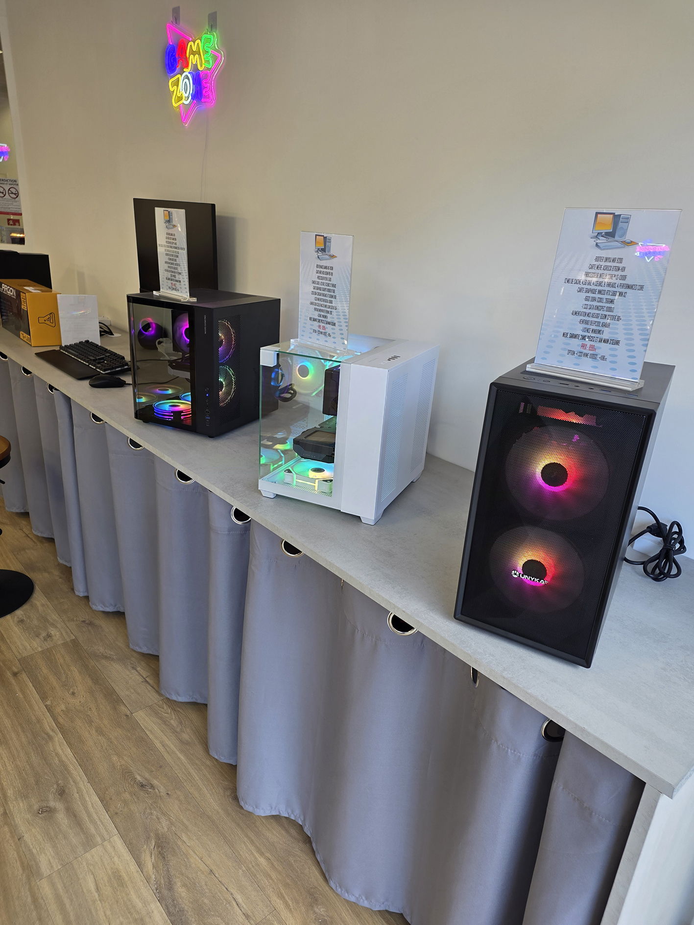 Espace PC gaming du magasin
