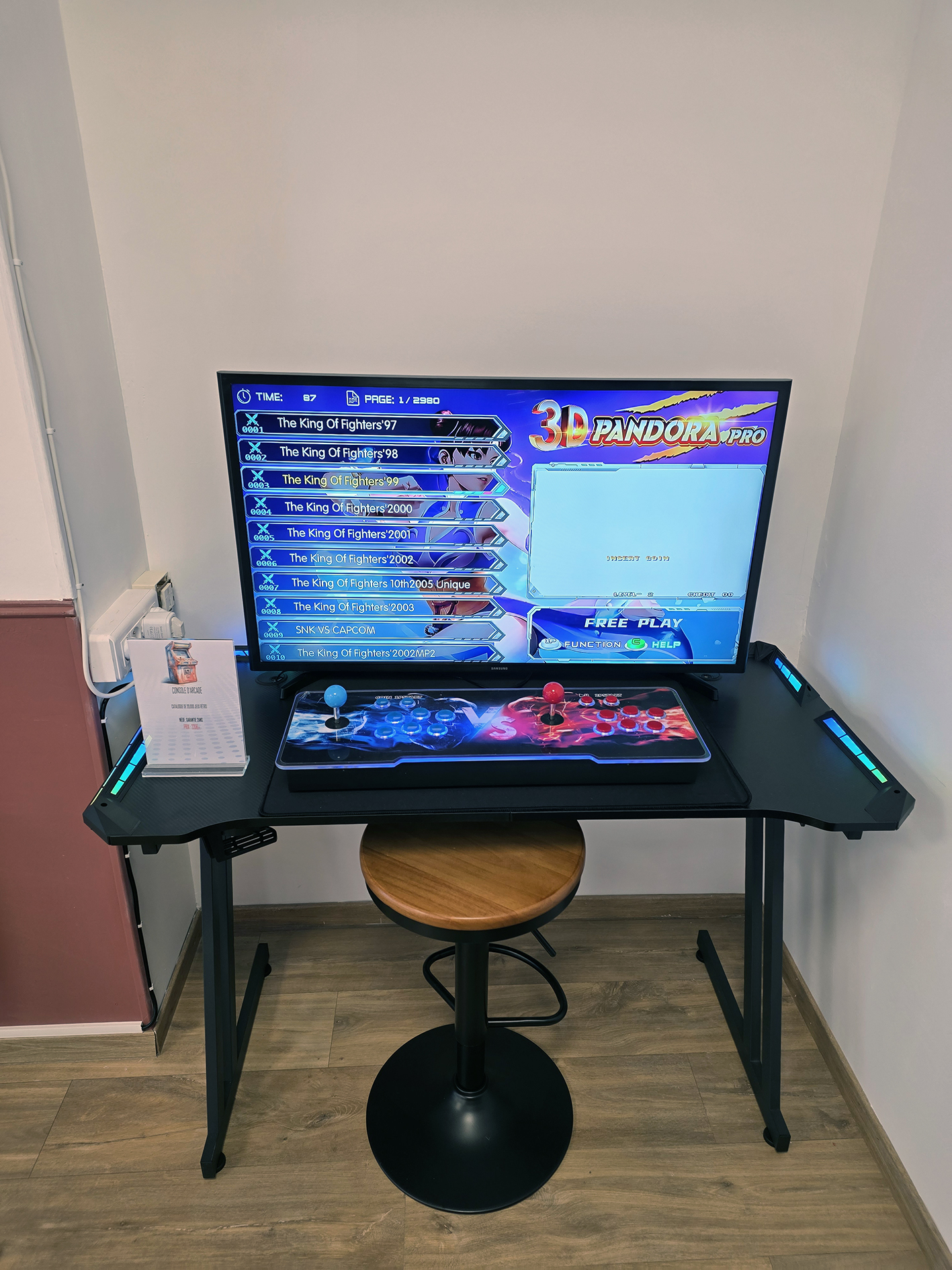 Console arcade en démonstration