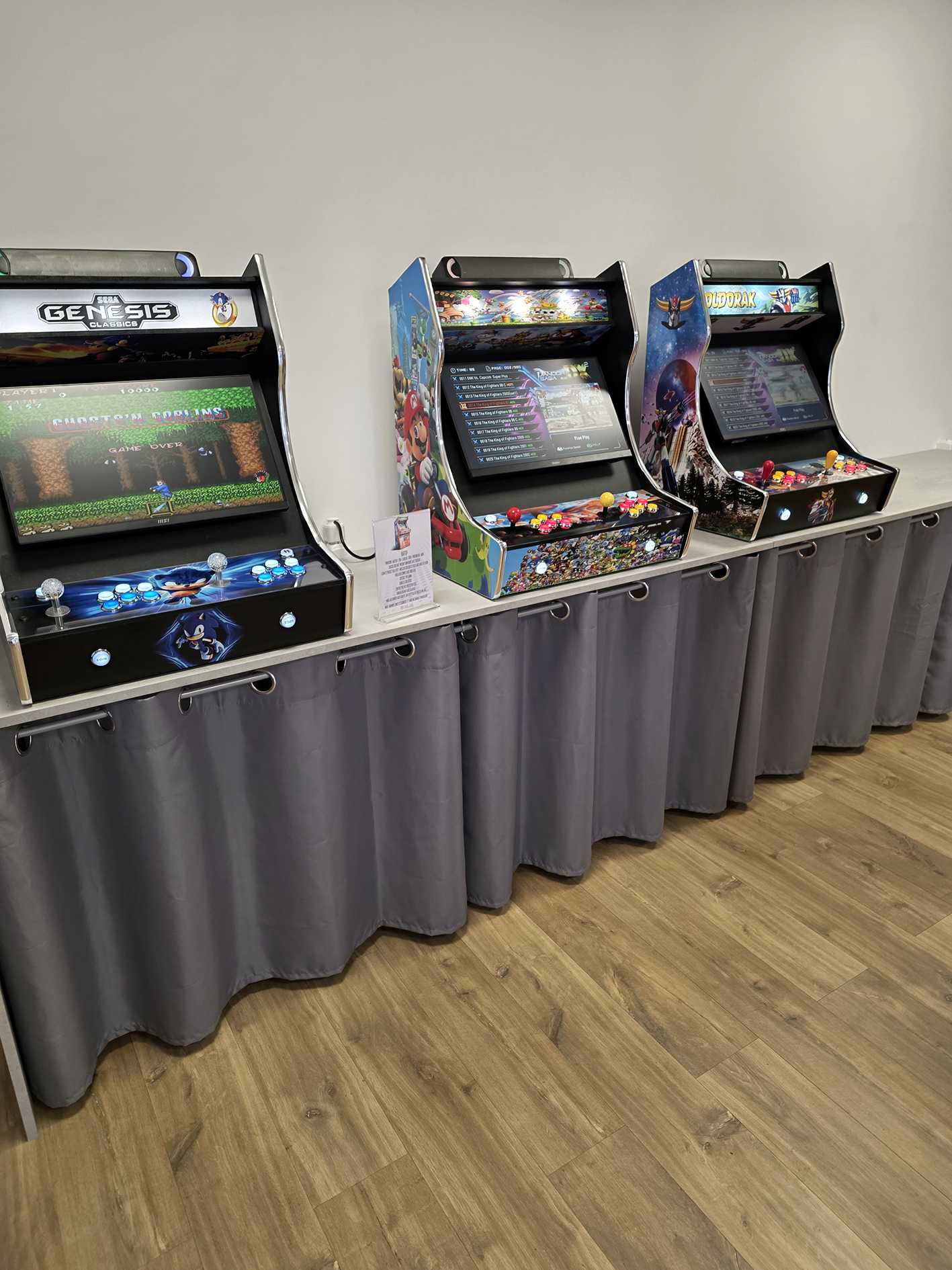 Bartops exposés en magasin