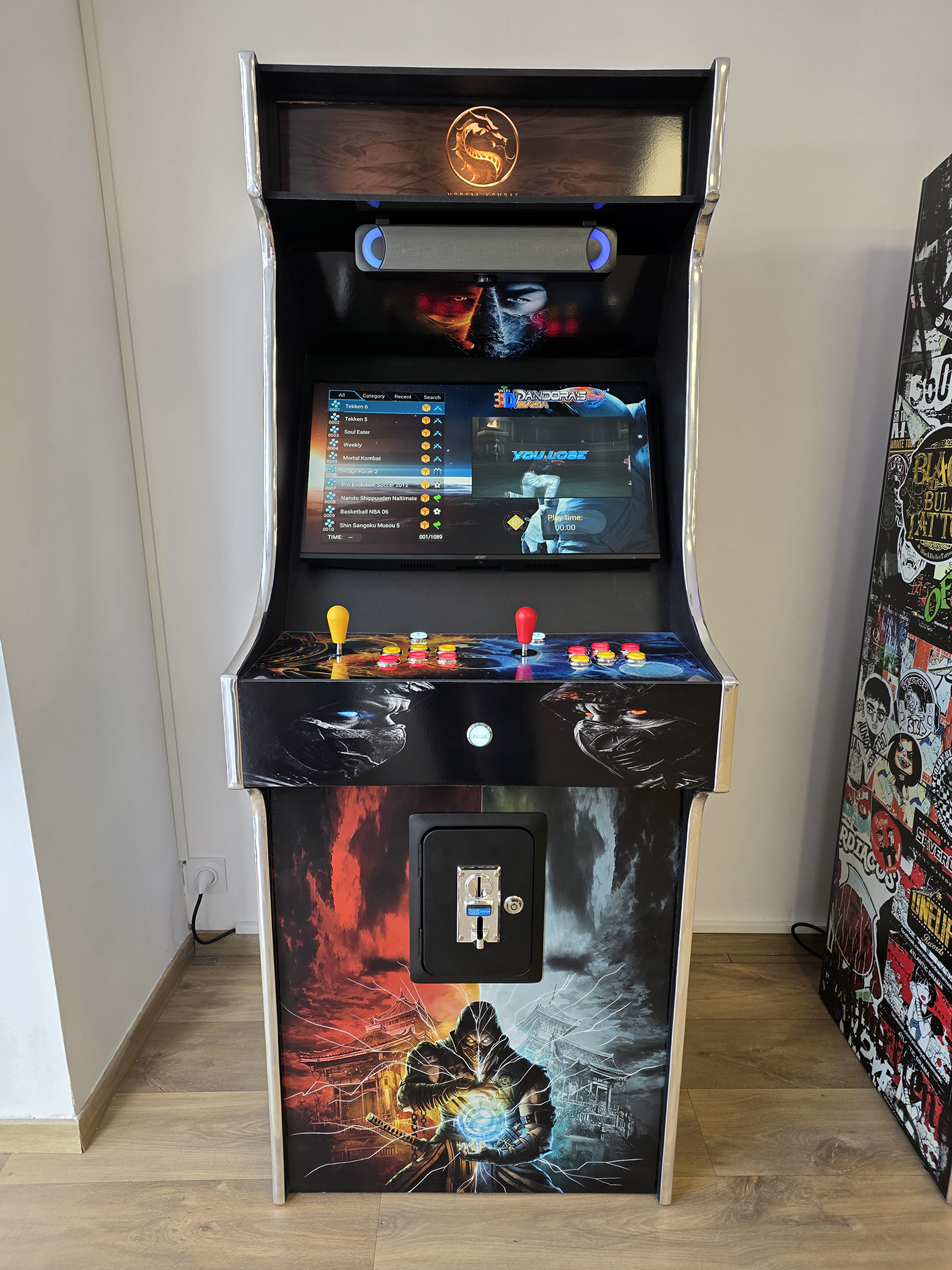 Bornes d'arcade en exposition