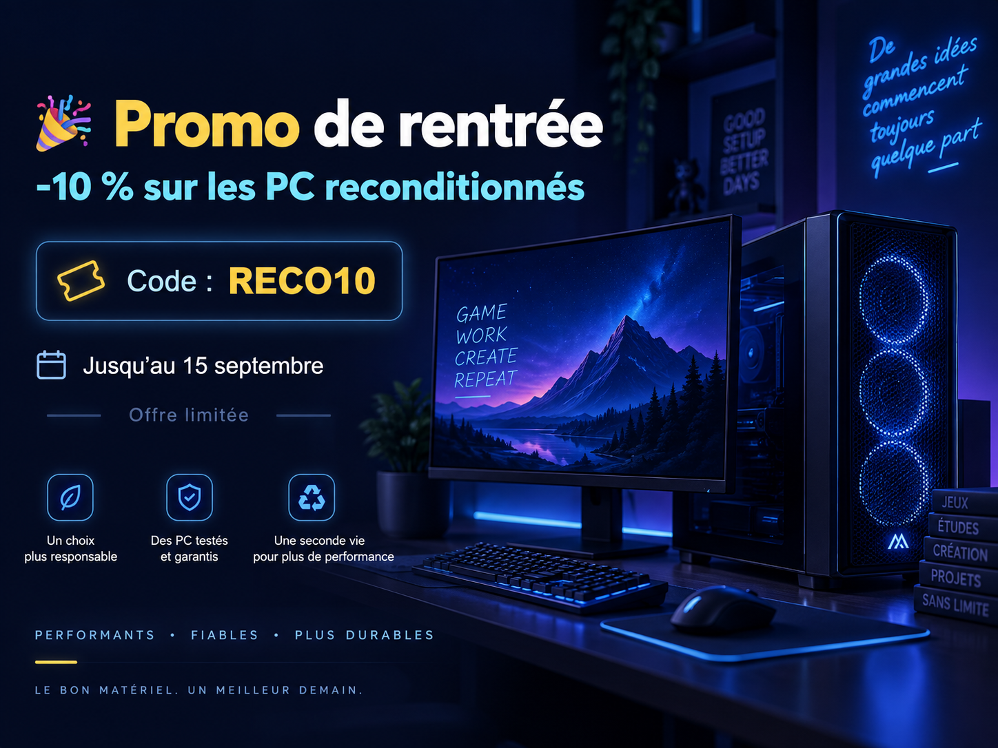🎉 Promo de rentrée